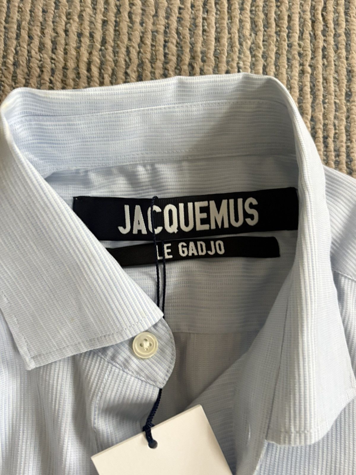Jacquemus “Le Gadjo” Blue Striped La Grande Chemise Shirt Size US S / EU 44-46 / 1 - 3 Thumbnail