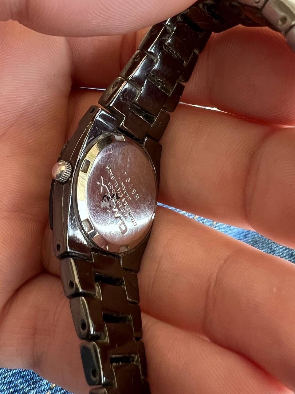 Japanese Brand × Vintage Vintage Japanese style futuristic Steel Black Watch Omax 00s Size ONE SIZE - 7 Thumbnail