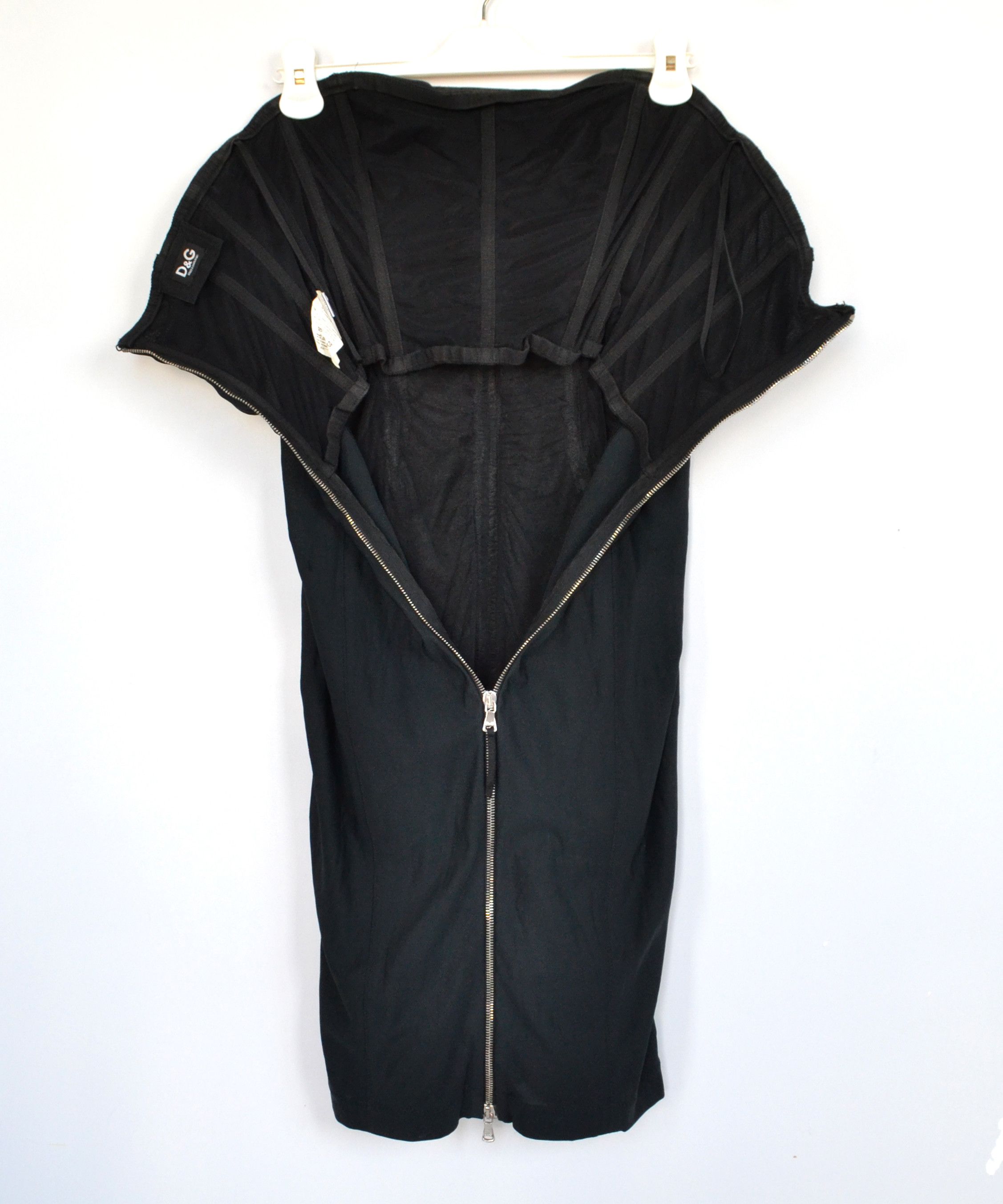 Dolce & Gabbana DOLCE GABBANA Dress Corset Zip D&G Dresses Black Gray Zip Size M / US 6-8 / IT 42-44 - 4 Thumbnail