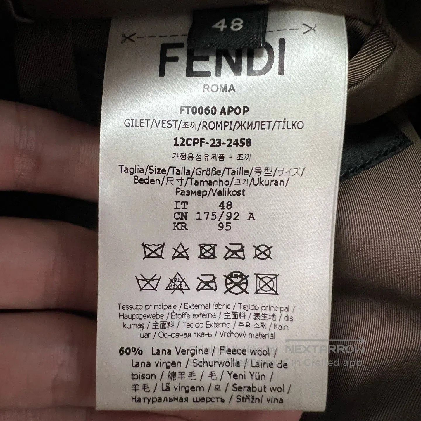 Fendi Fendi All-Over Print Fleece Vest. Size US M / EU 48-50 / 2 - 4 Thumbnail