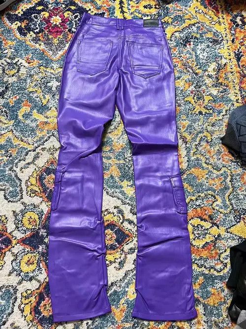 Jean Fujisaki x Emiko Pu Leather Cargo Pants Size US 34 / EU 50 - 3 Thumbnail