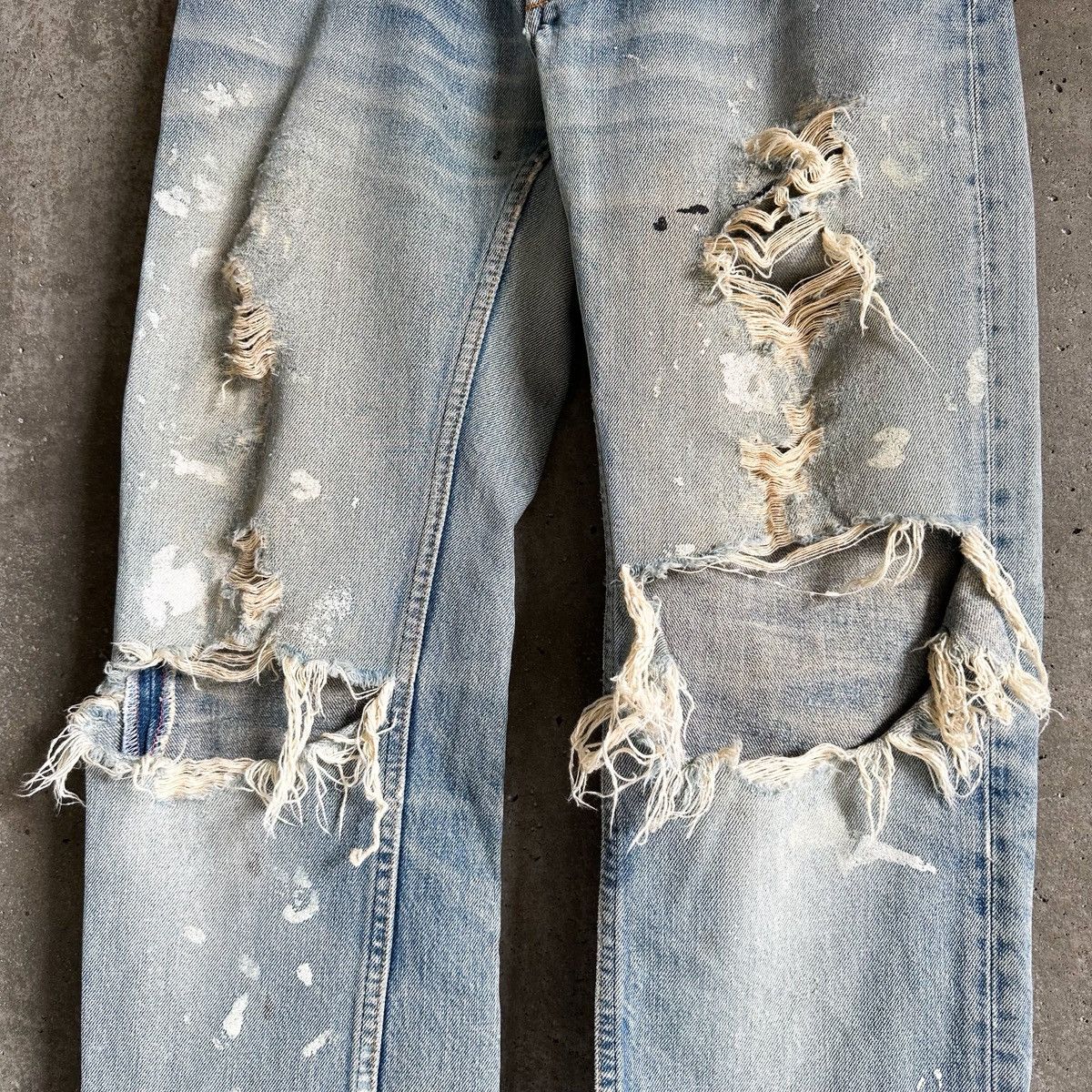 Vintage Helmut Lang THRASHED Painter Denim