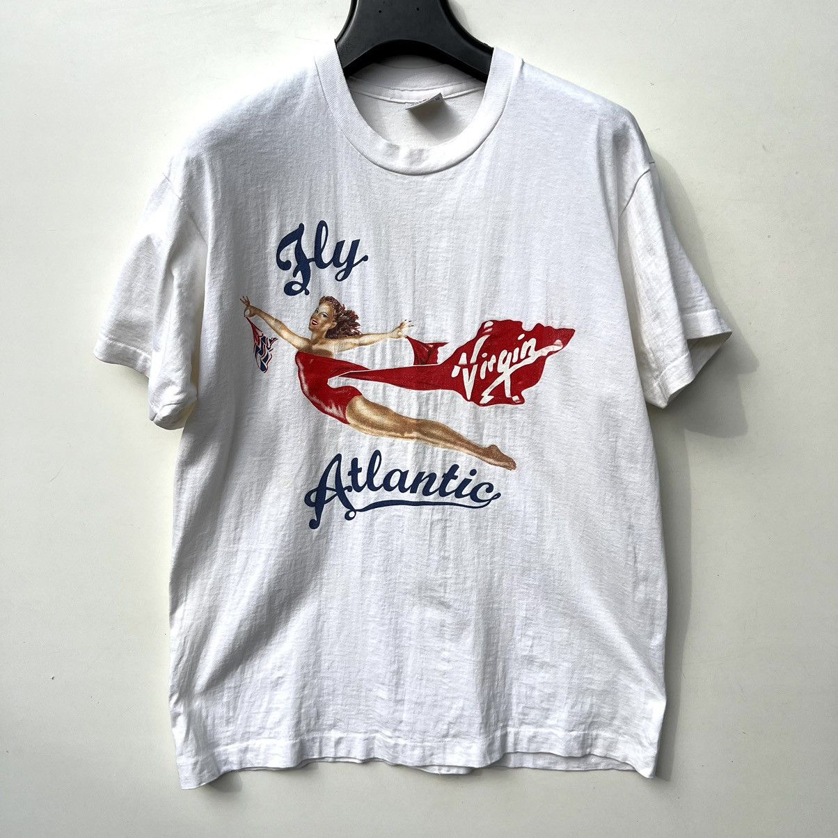 Vintage Fly Virgin Atlantic Princess Diana Airlines shirt