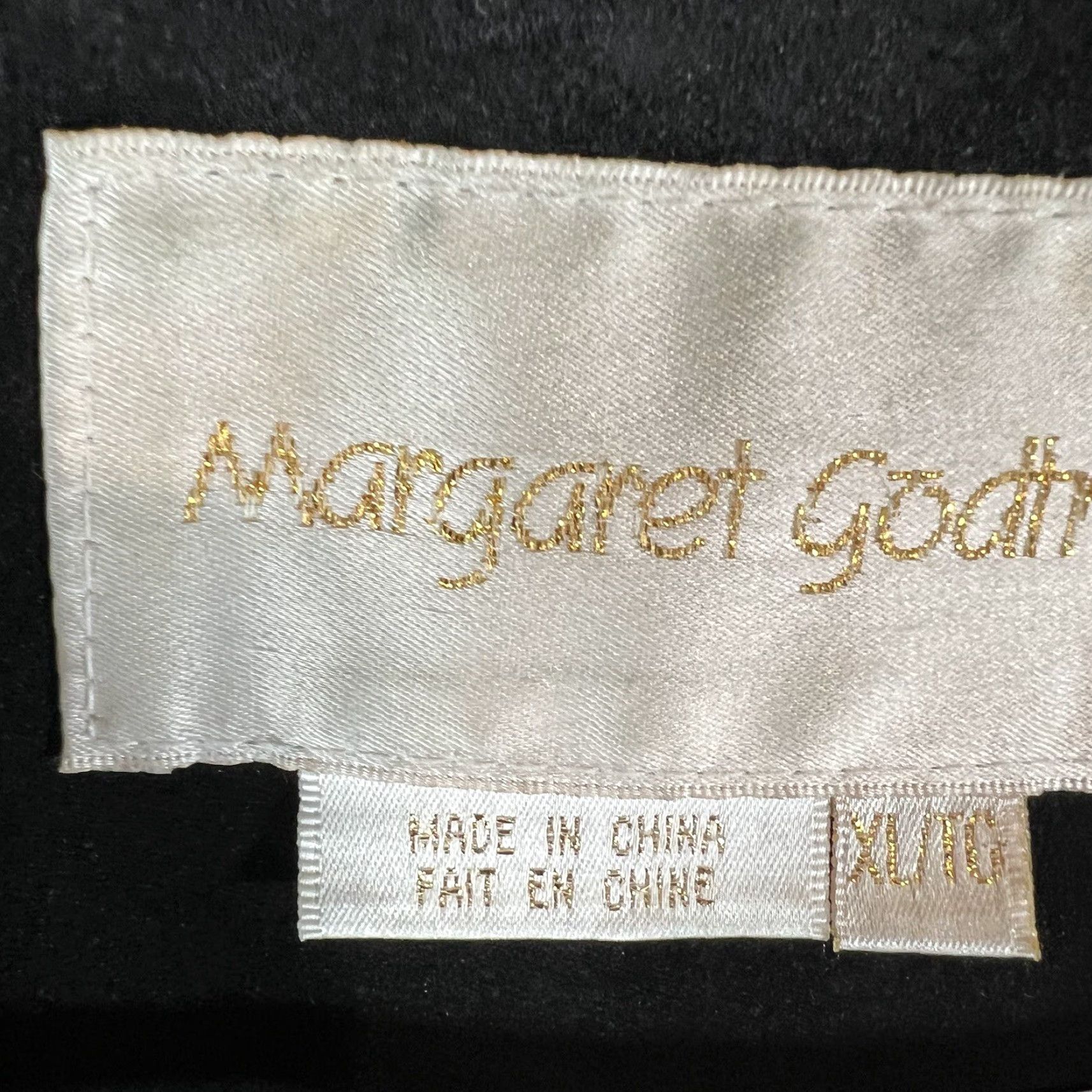 Vintage Margaret Godfrey Womens Suede Leather Jacket Black XL Size XL / US 12-14 / IT 48-50 - 3 Thumbnail