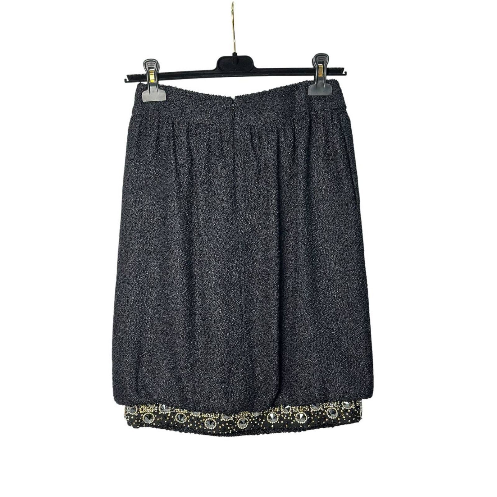 Chanel Chanel Tweed Embroidery Skirt Sz.36 Size 26" / US 2 / IT 38 - 2 Thumbnail