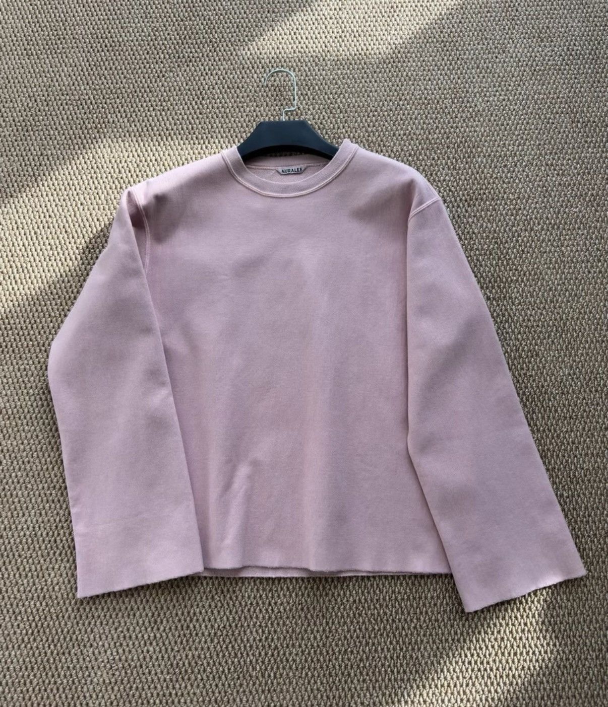 Auralee AURALEE Light Pink Flared Sleeve Crew Neck Sweatshirt K23 Size US S / EU 44-46 / 1 - 1 Thumbnail