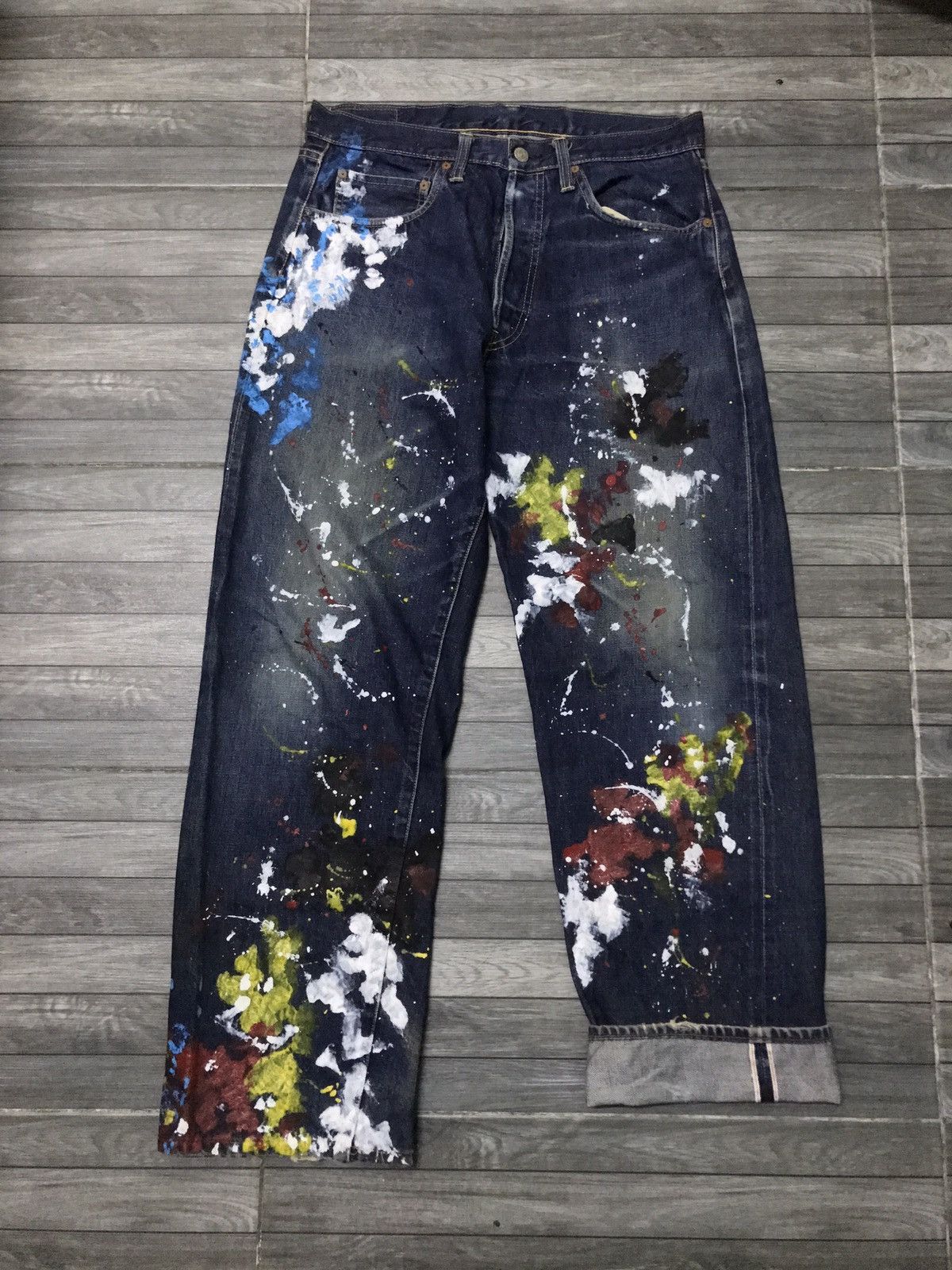 Japanese Brand × Vintage Vintage Gowest selvedge jeans like junya watanabe painter Size US 33 - 1 Thumbnail