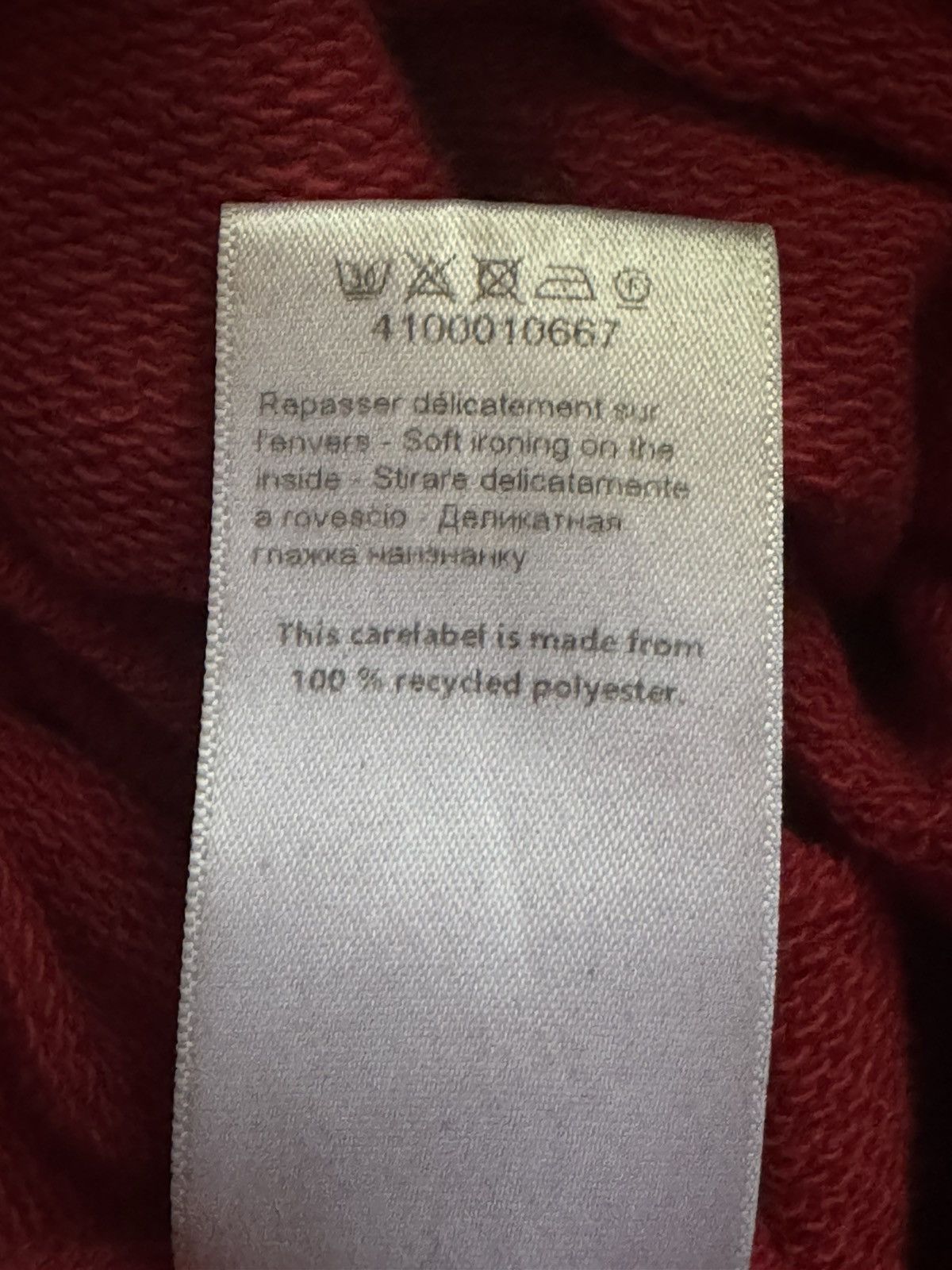 Lanvin LANVIN Curb Red Embroidered Hoodie XL - Lipstick Size US XL / EU 56 / 4 - 9 Thumbnail