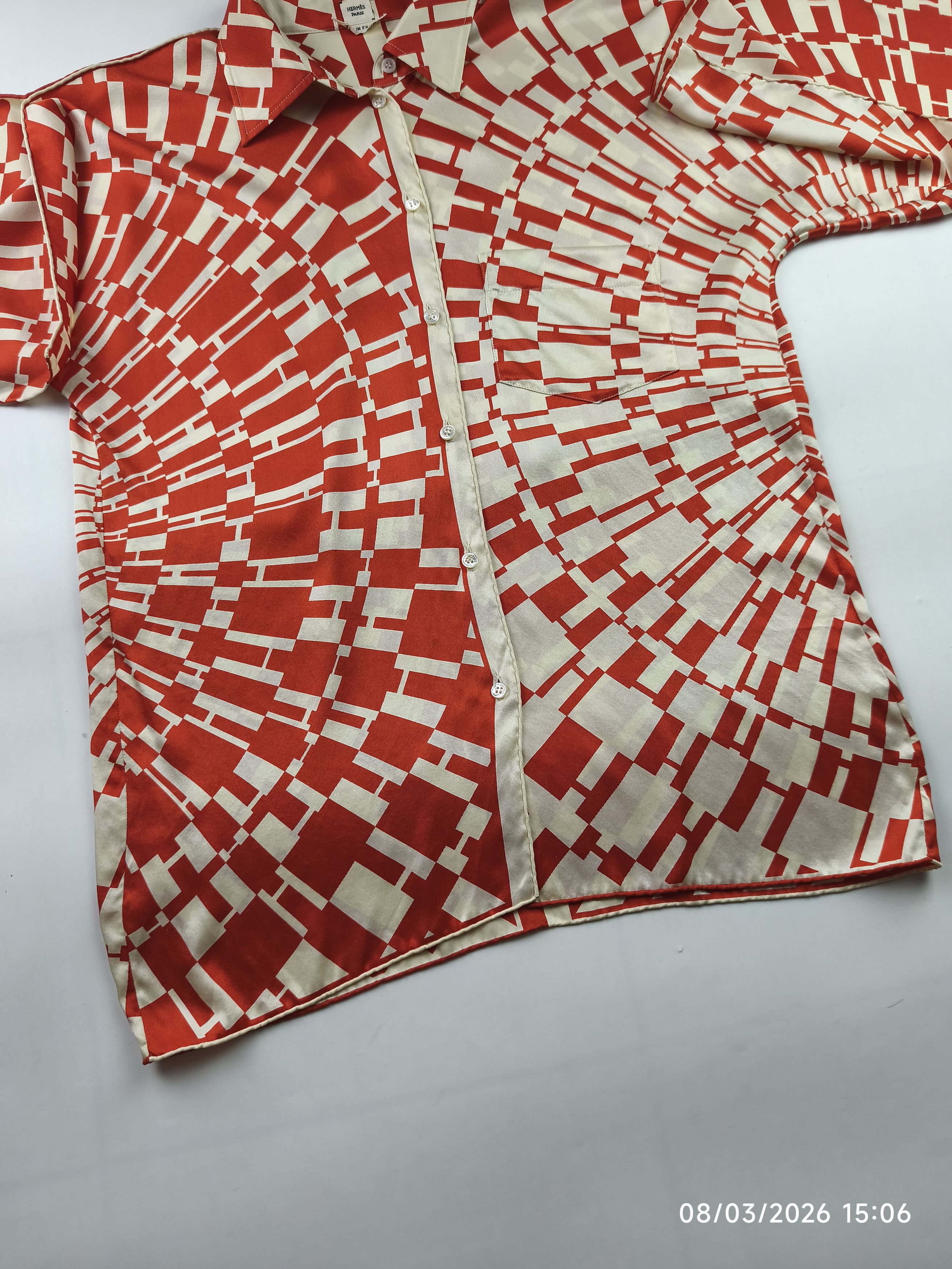 Hermes Hermes gaultier era - op'H - split sleeve - silk button up Size XS / US 0-2 / IT 36-38 - 7 Thumbnail