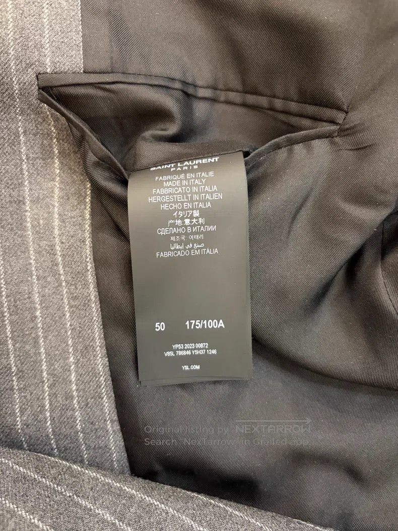 Saint Laurent Paris Saint Laurent Paris Wide Shoulder Wool Double-Breasted Sui Size US M / EU 48-50 / 2 - 4 Thumbnail