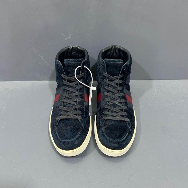 Gucci Gucci Suede High-Top Sneakers in Dark Blue -2508 Size US 8 / EU 41 - 2 Thumbnail