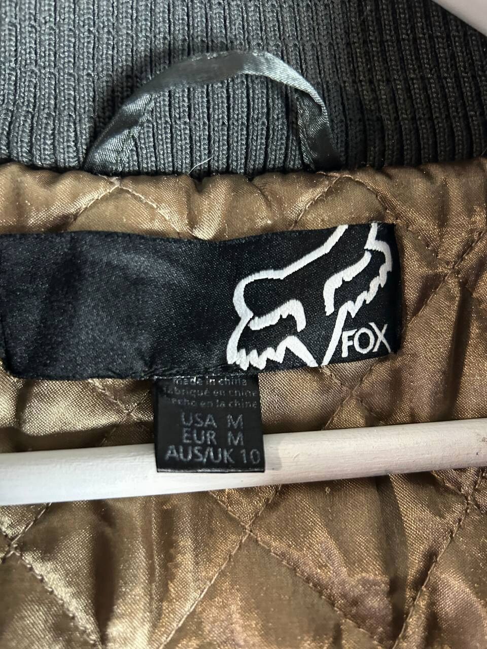 Fox Racing Fur Trim Bomber Jacket Y2K Military Patch Nylon Black Size US M / EU 48-50 / 2 - 10 Thumbnail