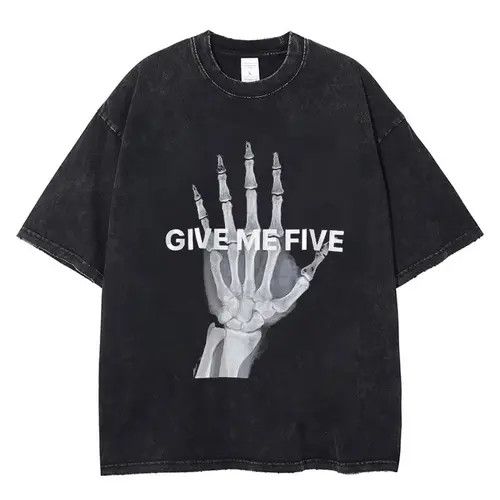 Japanese Brand Kataishi x Rei Skeleton Graphic Washed T-Shirt Size US L / EU 52-54 / 3 - 1 Thumbnail