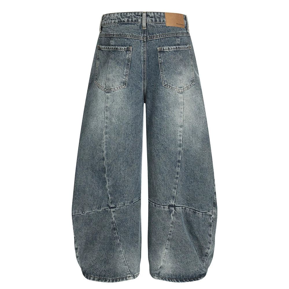 Jean American washed men's hip-hop loose wide-leg scimitar jeans Size US 32 / EU 48 - 2 Thumbnail