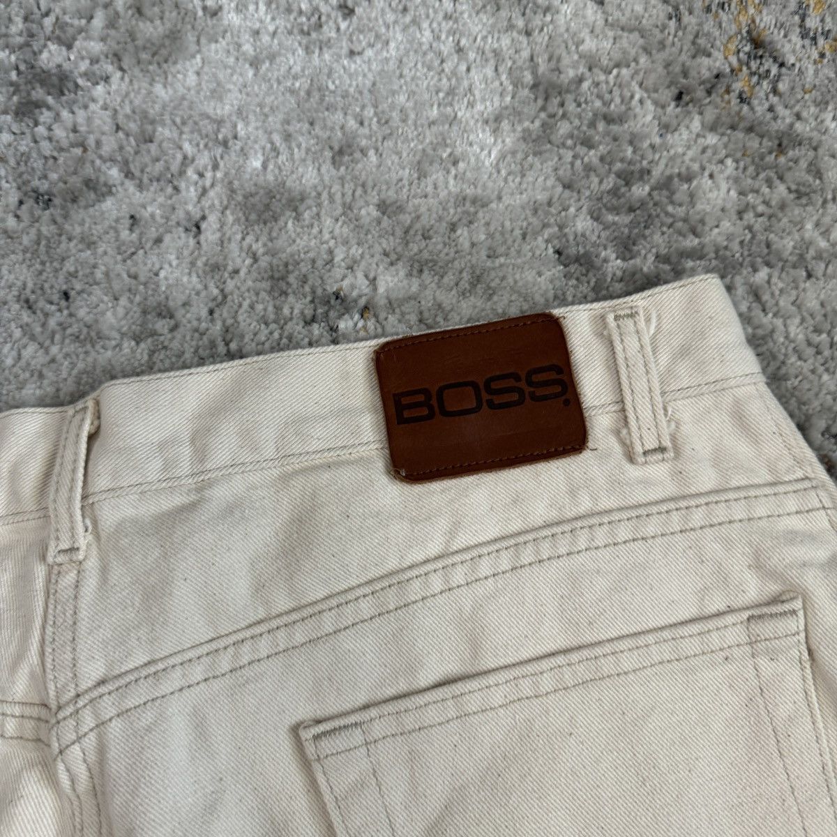 JNCO × Vintage Vintage 80s boss baggy wide leg embroidered shorts Size US 38 / EU 54 - 4 Thumbnail