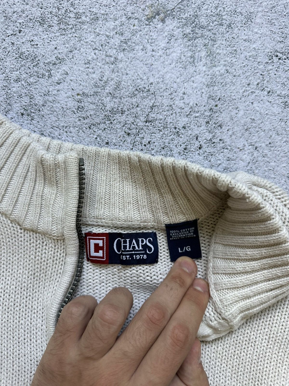 Chaps Ralph Lauren Vintage Polo Ralph Lauren Chaps Half-Zip Knit Sweater Size US L / EU 52-54 / 3 - 10 Thumbnail