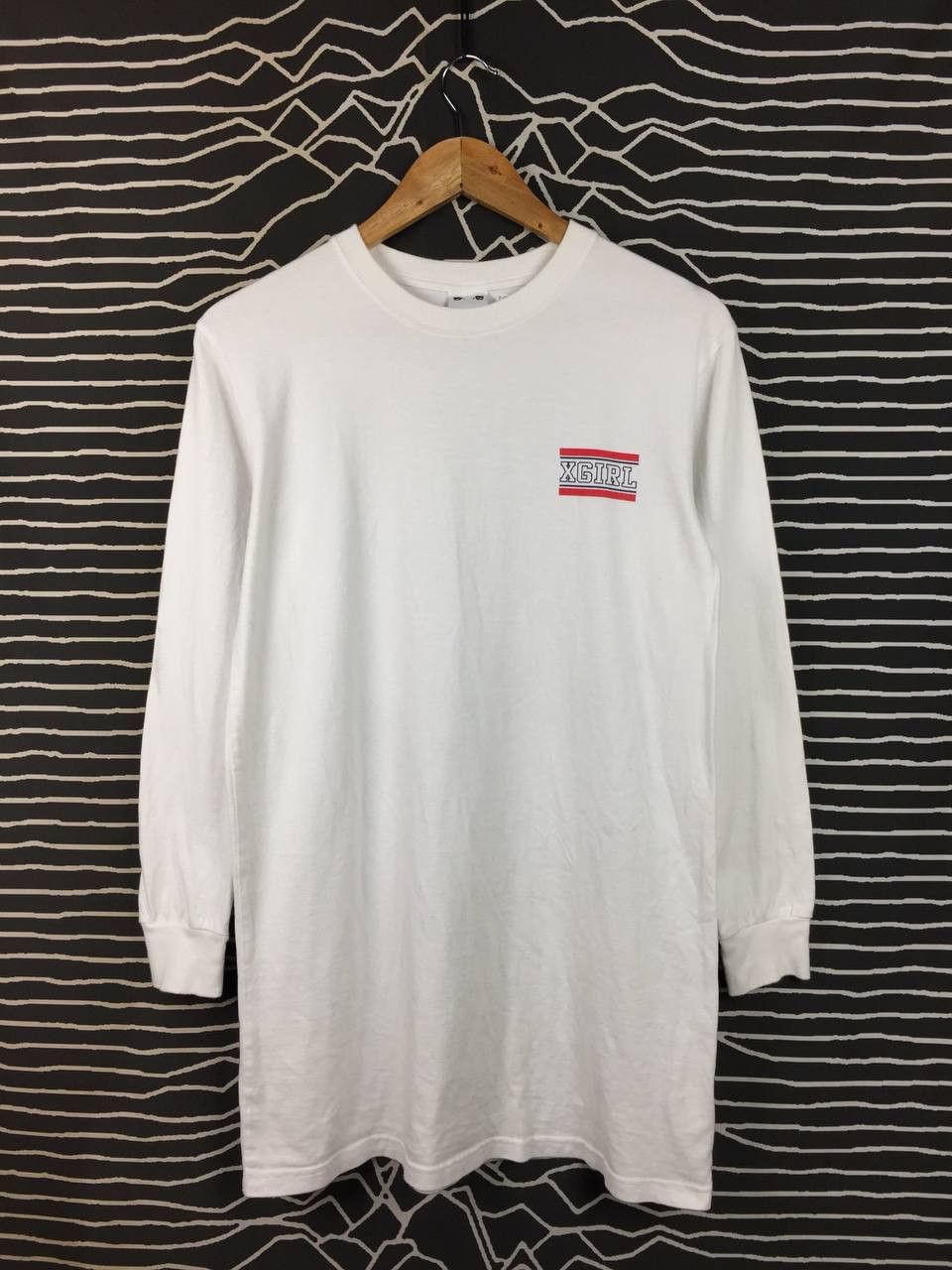 Japanese Brand X-girl Japan Box Logo Vertical Back Print Long Sleeve Tee Size US S / EU 44-46 / 1 - 1 Thumbnail