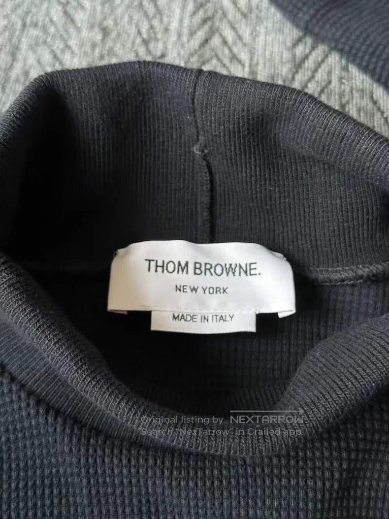 Thom Browne Thom Browne Long-sleeved high-necked waffle sweater Size US S / EU 44-46 / 1 - 3 Thumbnail