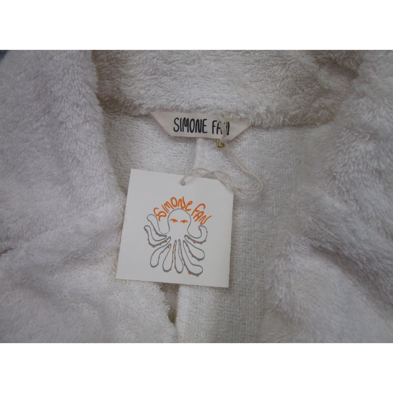 Doublet Simone Fan Coat Womens S/M White Soft Terry Pea Coat Double Breasted Button USA Size S / US 4 / IT 40 - 3 Thumbnail