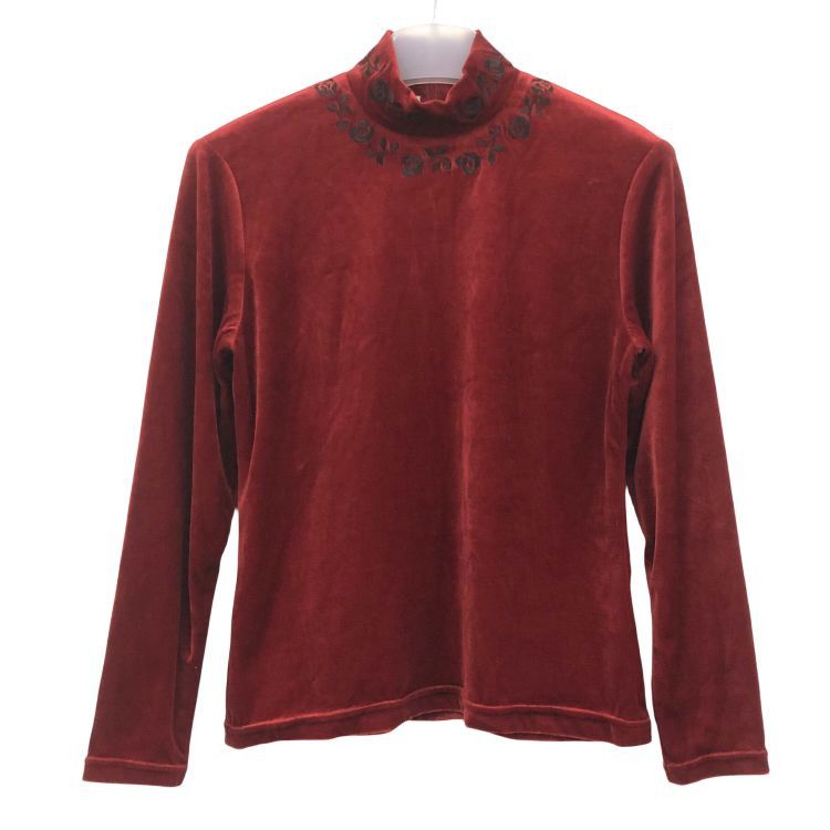 Dior Christian Dior Red Rose Velvet Top Size M Size M / US 6-8 / IT 42-44 - 1 Thumbnail