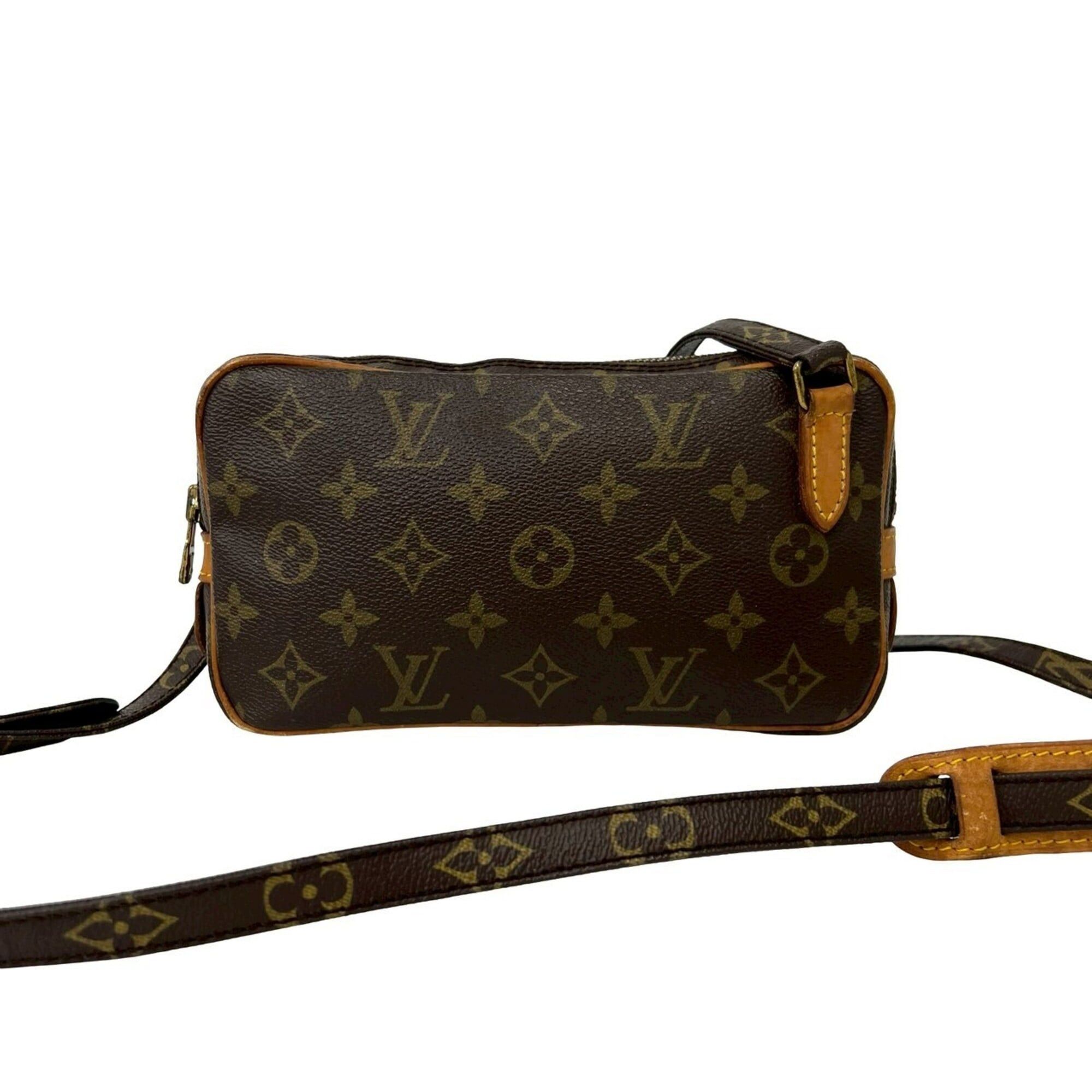 Louis Vuitton LOUIS VUITTON Vintage Marly Bandoulière Monogram Leather Mini Shoulder Bag Brown 131-1 Size ONE SIZE - 1 Thumbnail