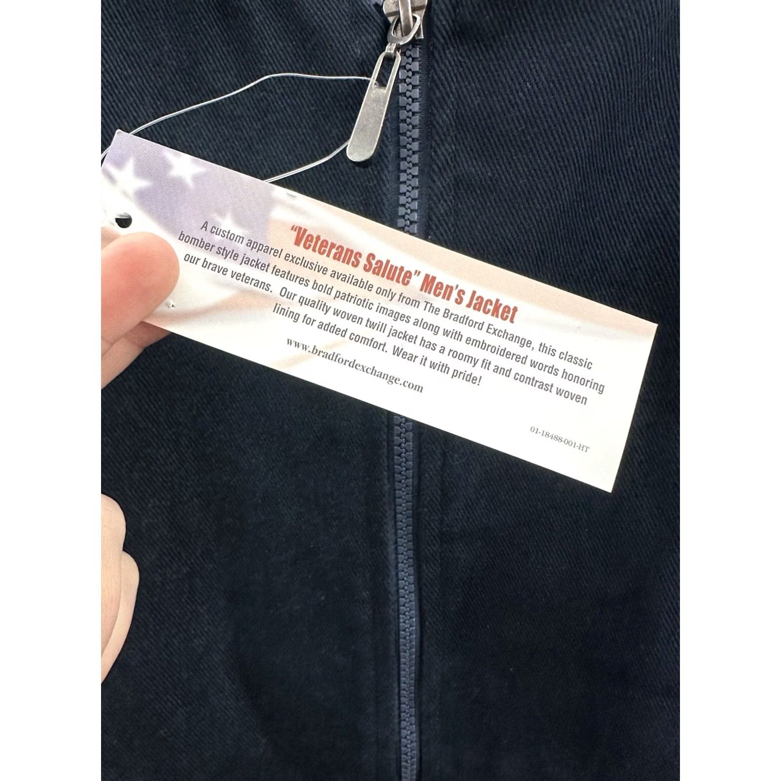 Vintage The Bradford Exchange Bomber Jacket Size Large Honer & Glory Proud Veteran Blue Size US L / EU 52-54 / 3 - 6 Thumbnail