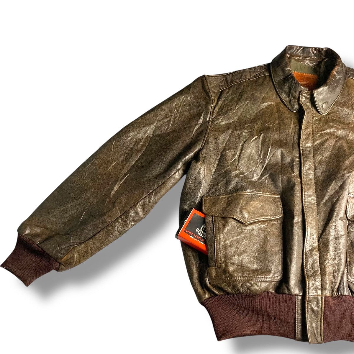 Golden Bear VINTAGE 80s GOLDEN BEAR GENUINE LEATHER BOMBER JACKET Size US XL / EU 56 / 4 - 4 Thumbnail