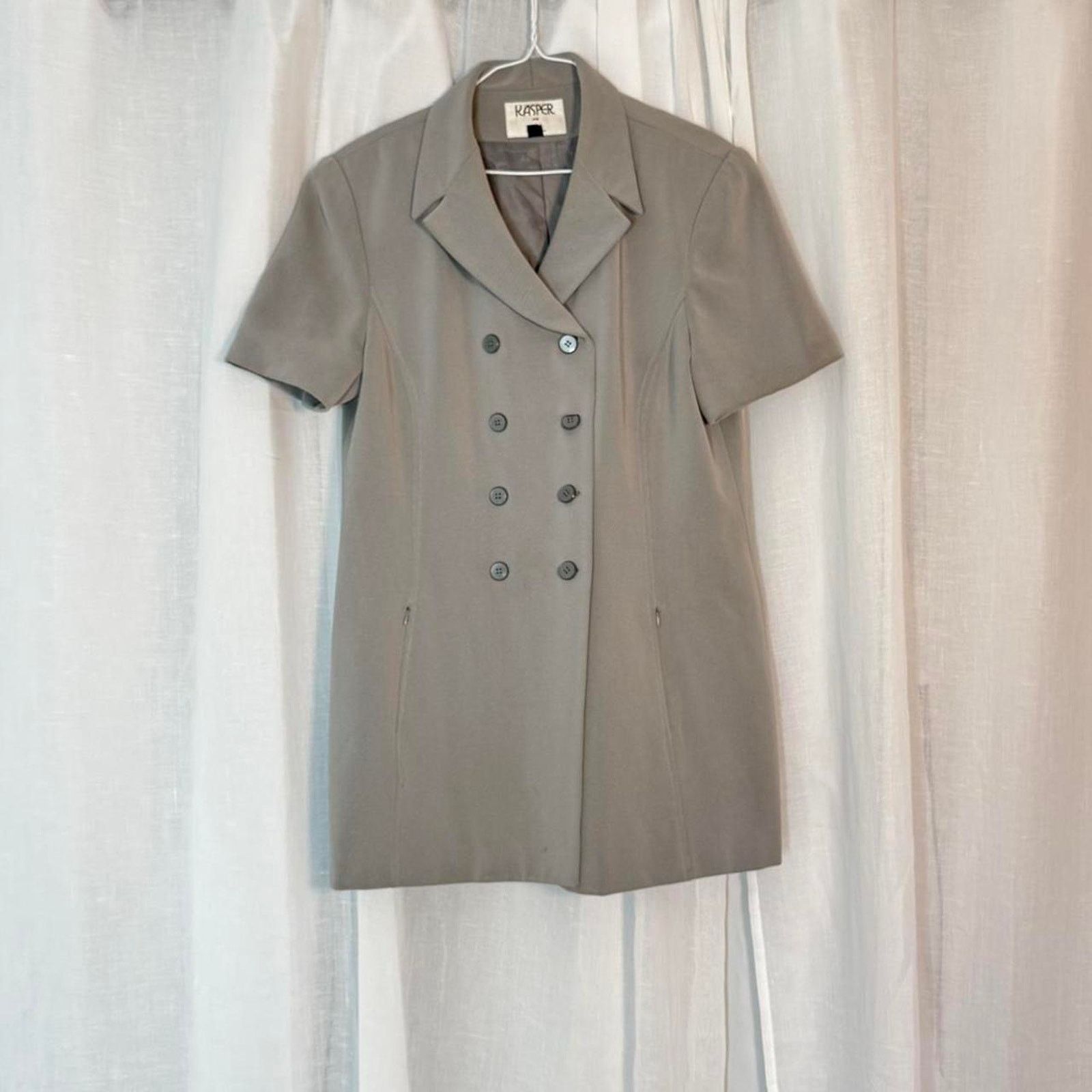 Kasper Vintage Double-Breasted Blazer Dress ✿ Size L / US 10 / IT 46 - 1 Thumbnail