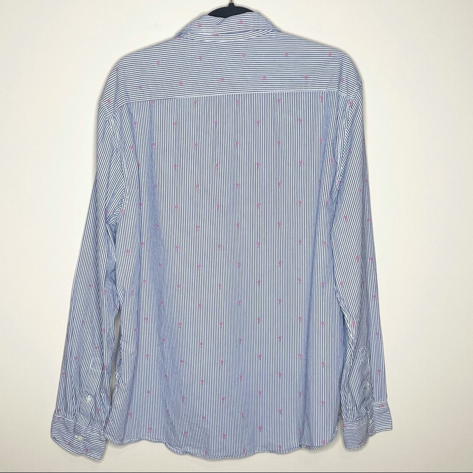 Aeropostale Aeropostale palm tree blue & white stripe button down shirt Size US XL / EU 56 / 4 - 4 Thumbnail