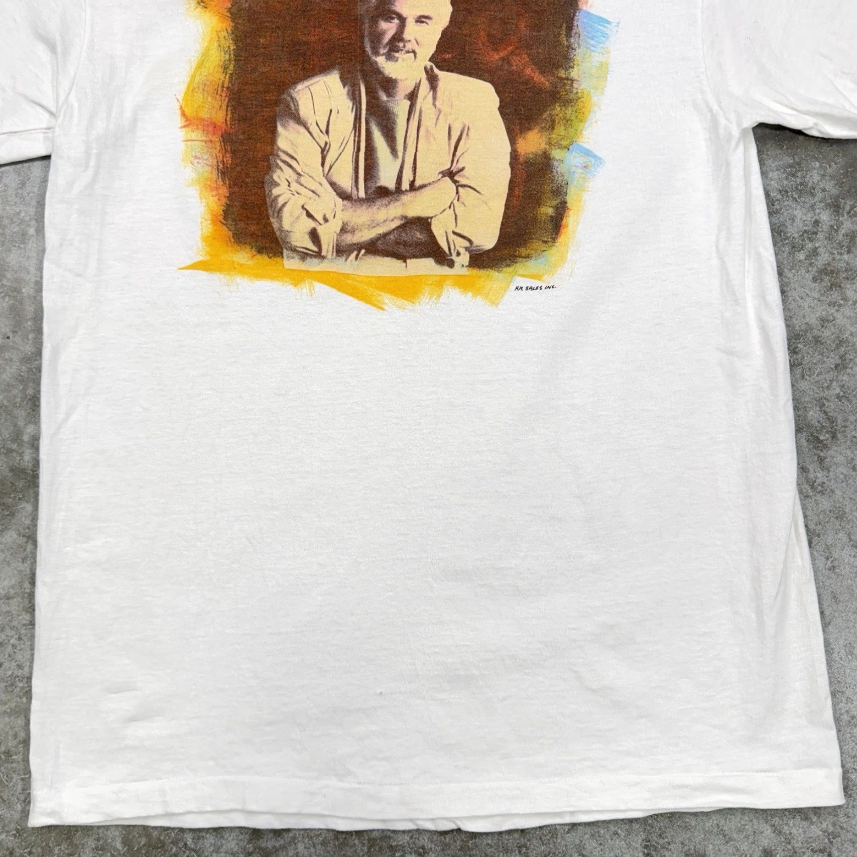 Hanes VINTAGE Kenny Rogers shirt Mens L White 1987 Band Country Music 80s Concert Hanes Cotton T-Shirt Graphic Print Crew Neck Short Sleeve Men XL L Size US L / EU 52-54 / 3 - 5 Thumbnail