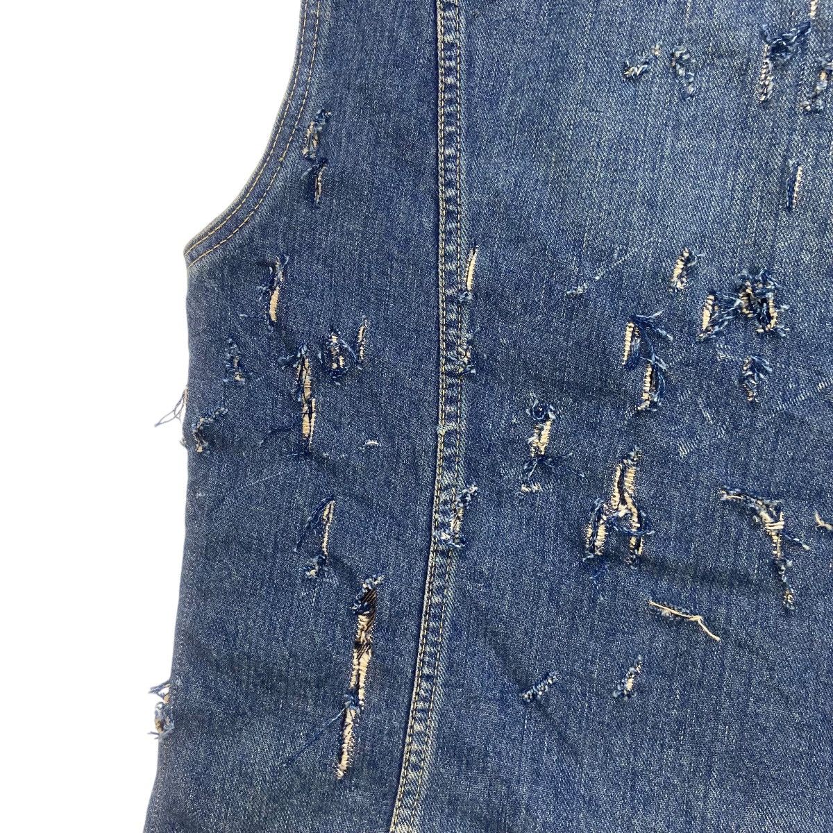 Edwin Vintage Edwin Trucker Sleeveless Distressed Denim Jacket Size US M / EU 48-50 / 2 - 15 Thumbnail