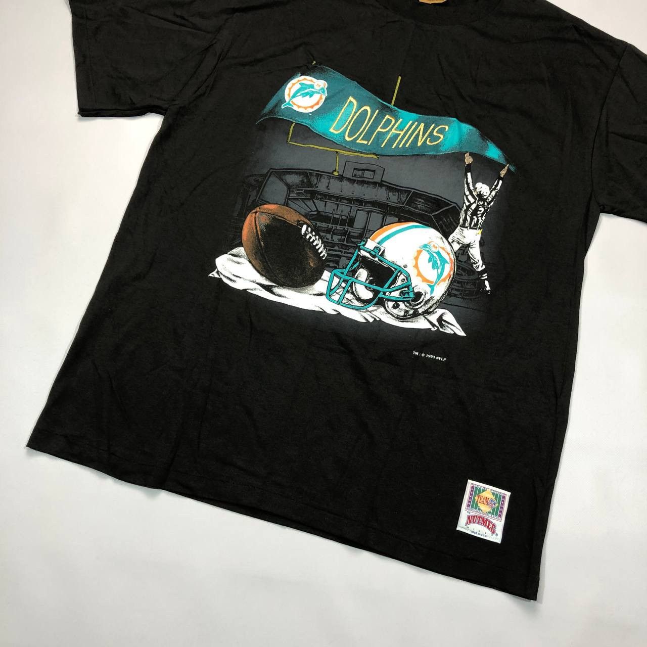NFL Vintage 1993 Miami Dolphins NFL T-Shirt Made In USA Size US L / EU 52-54 / 3 - 3 Thumbnail