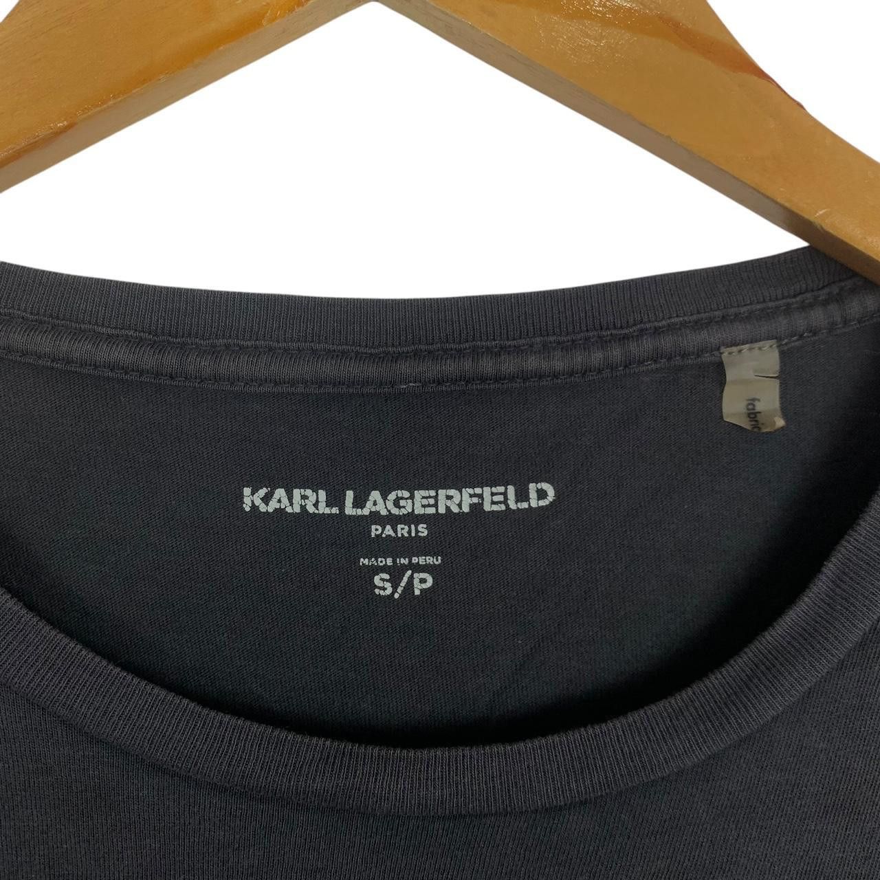 Karl Lagerfeld KALR LAGERFELD PARIS Classic Character 2 Tones Tee Shirt Top Size S / US 4 / IT 40 - 3 Thumbnail