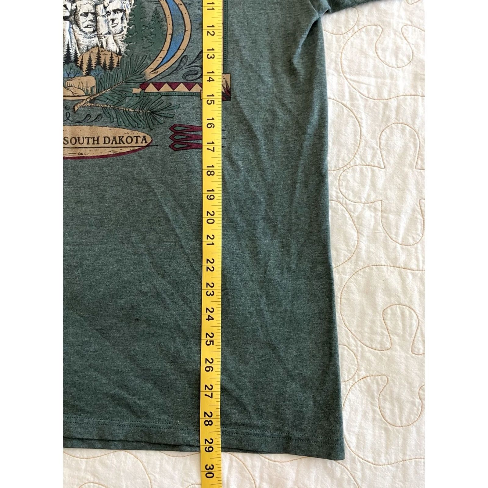 Jerzees VINTAGE 90s Mount Rushmore South Dakota Jerzees TShirt XL Green Men's Short Sleeve Cotton 90s Graphic Print Shirts Size US XL / EU 56 / 4 - 7 Thumbnail