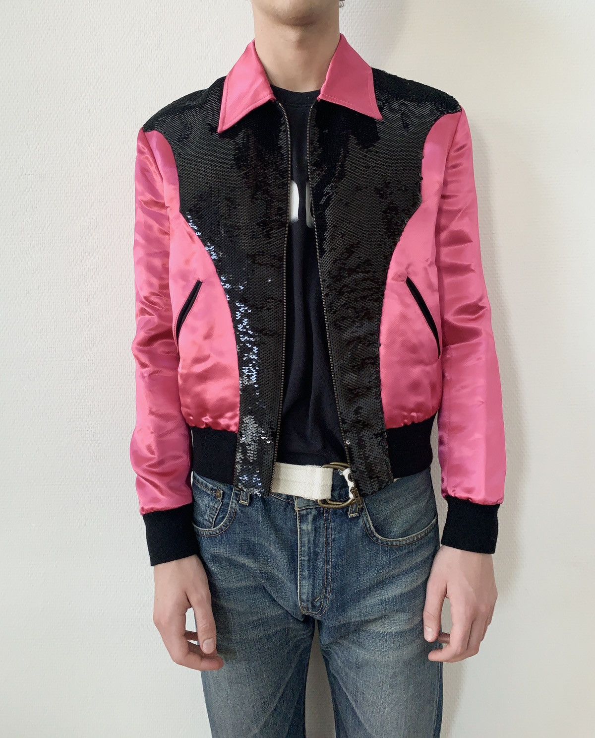 Hedi Slimane × Saint Laurent Paris FW2016 1/1 Sample Sequin Jacket – Pink Size US S / EU 44-46 / 1 - 11 Thumbnail