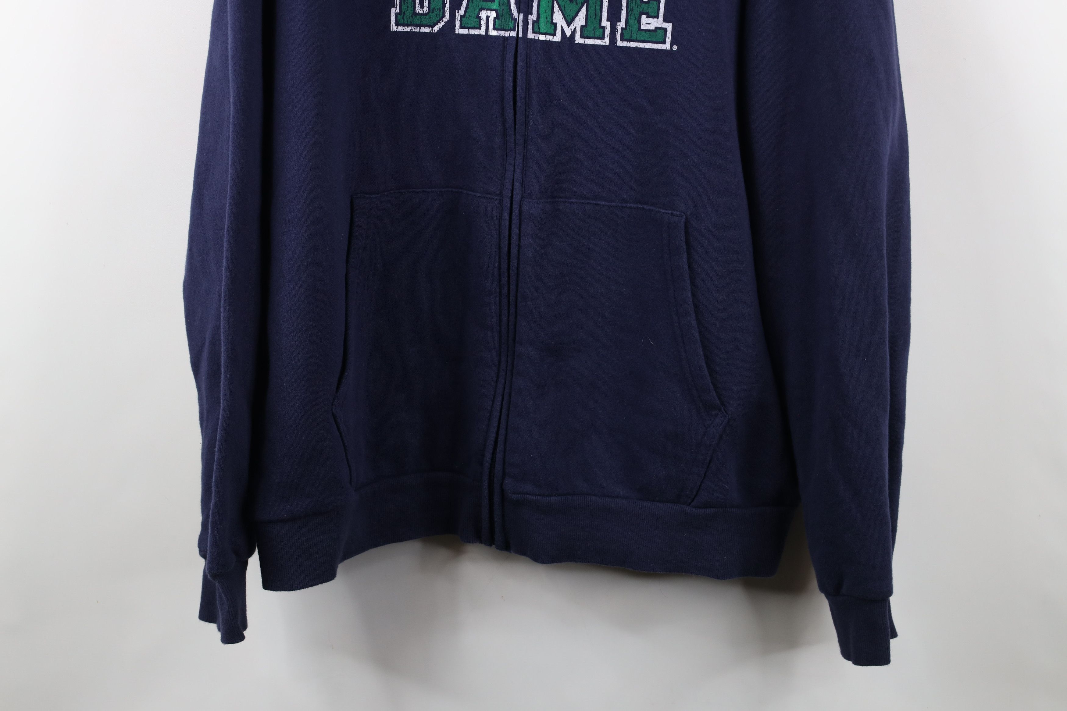 Under Armour × Vintage Under Armour Spell Out Notre Dame University Full Zip Hoodie Size US L / EU 52-54 / 3 - 3 Thumbnail