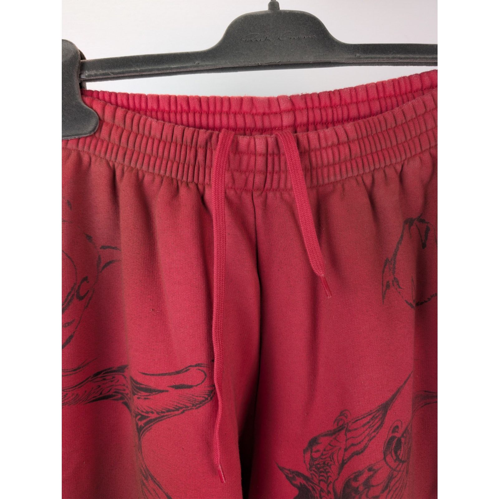 Balenciaga o1rshd1 Baggy Sweatpants & Joggers in Red/Black Size US 32 / EU 48 - 8 Thumbnail