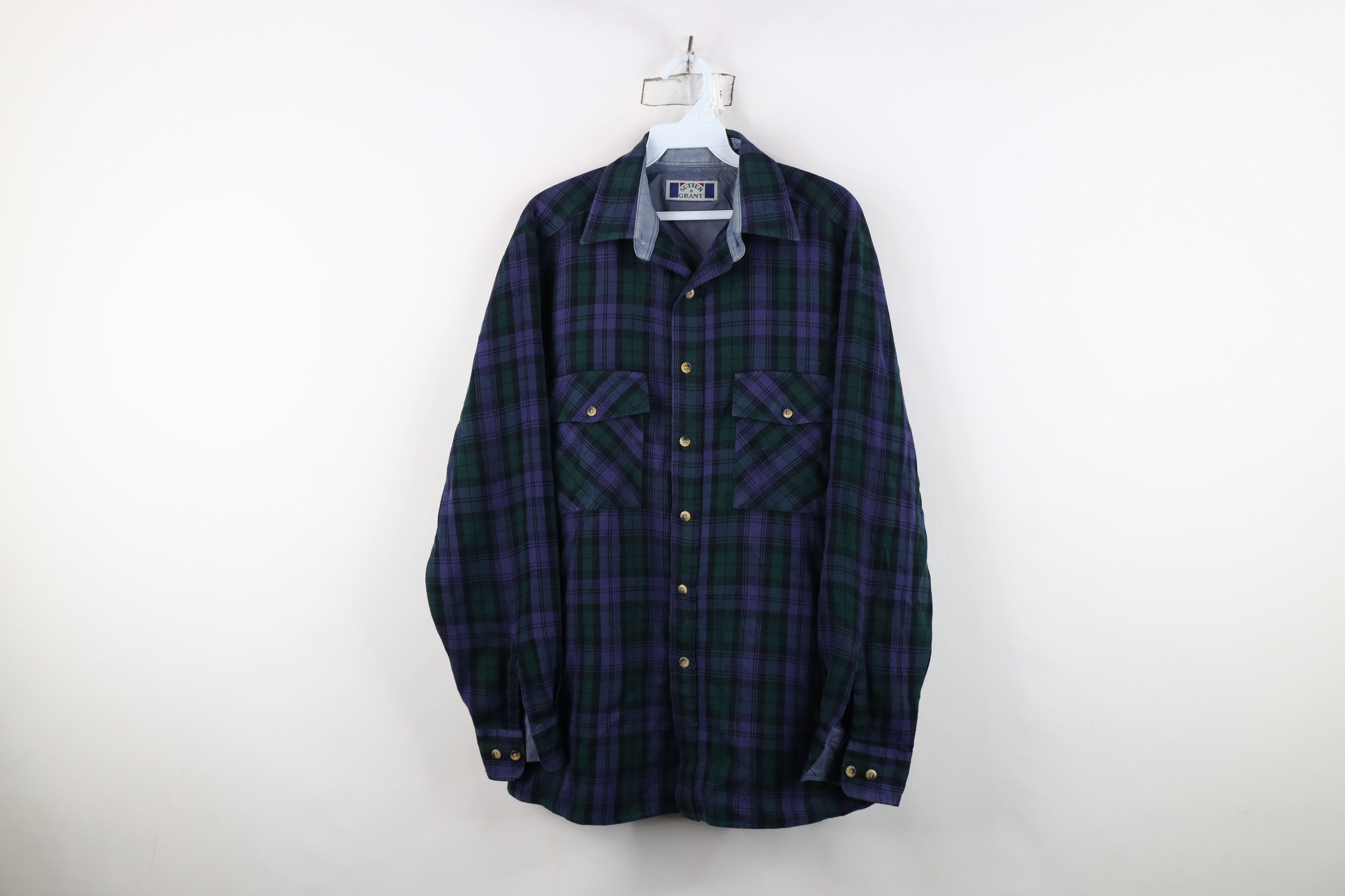 Vintage Vintage 90s Streetwear Knit Collared Board Button Shirt Size US M / EU 48-50 / 2 - 1 Thumbnail