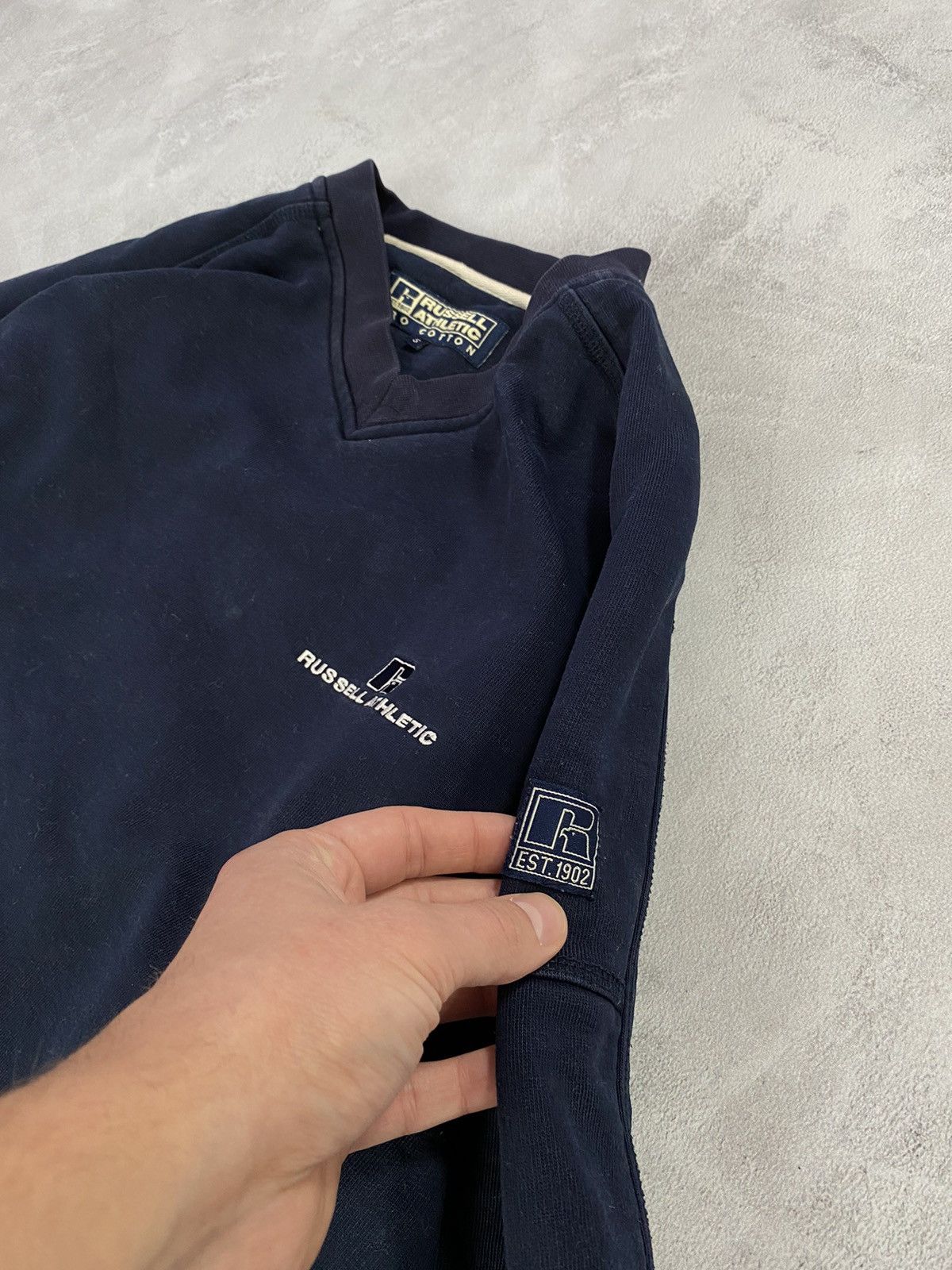 Russell Athletic 🌠 Vintage 90s Sweater Russell Athletic Boxy Fit Oversized Size US S / EU 44-46 / 1 - 4 Thumbnail