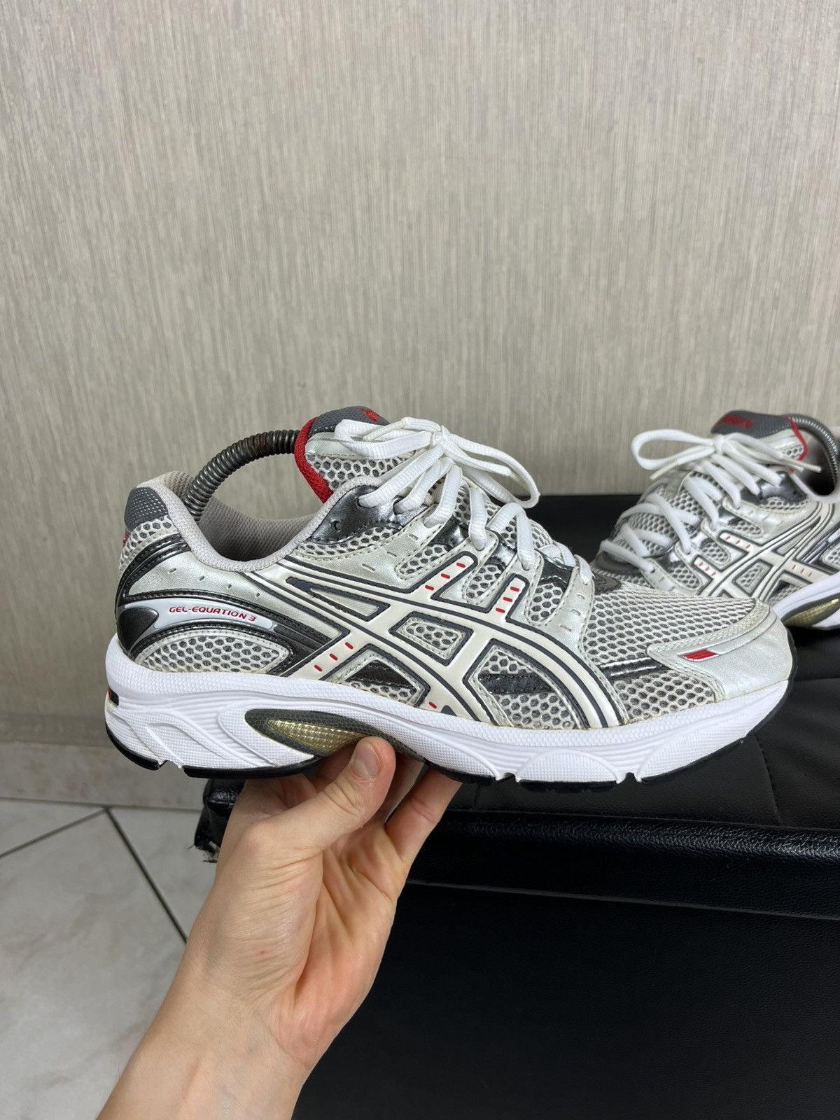 Vintage Asics Gel-Equation mesh silver sneakers y2k shoes