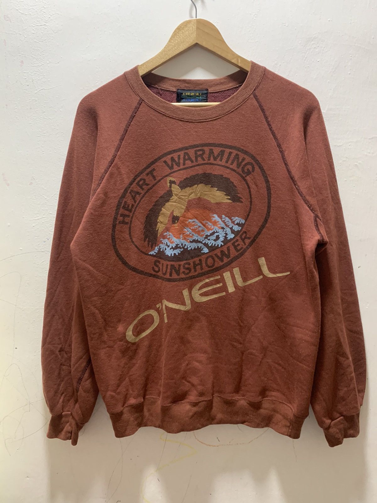 O'Neill Vintage ONEILL Sweatshirt Heart Warming Printed Logo Size US L / EU 52-54 / 3 - 1 Thumbnail