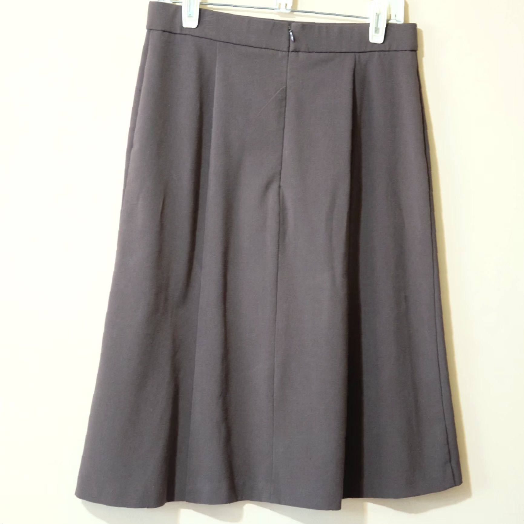 Vintage Counterparts Brown A-Line Skirt Size 10 Career Poly/Rayon/Spandex #p43-34 Skirt Women Regular Knee Length Brown 10 Womens Size 32" / US 10 / IT 46 - 4 Thumbnail