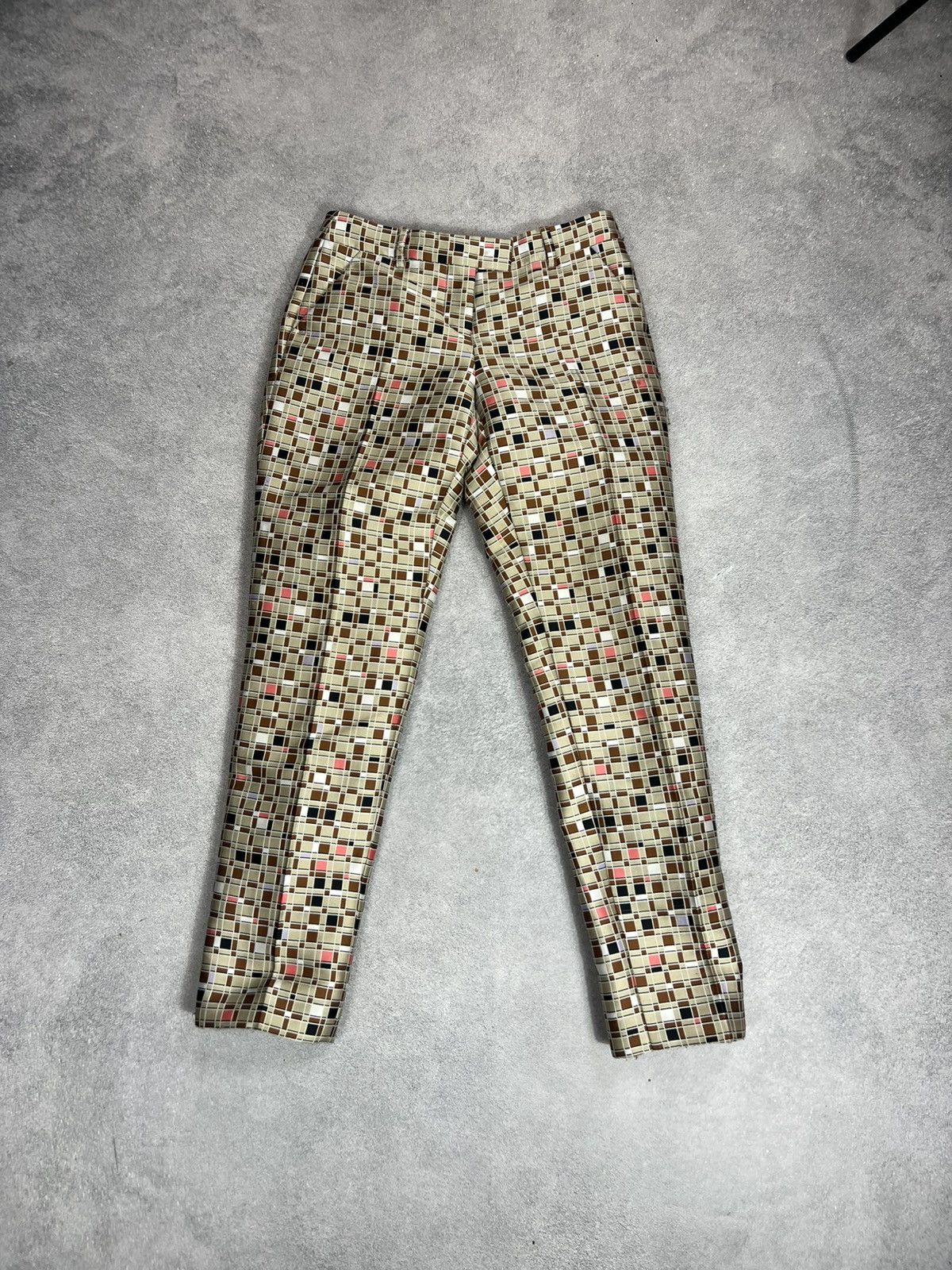 Fendi Fendi Women's Made In Italy Wool Silk Blend Geometric Print Size 42S - 1 Thumbnail