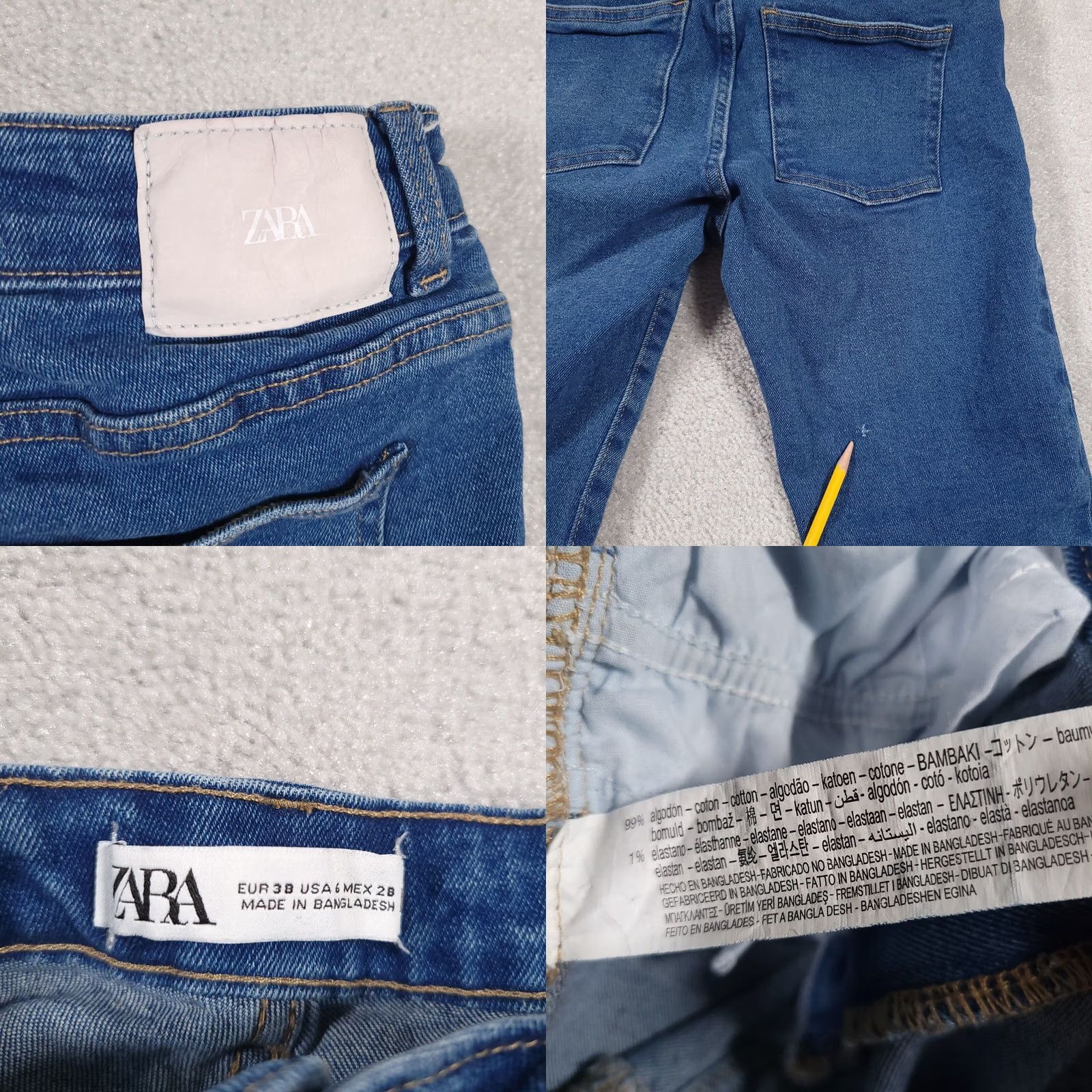Zara Zara Jeans Women's 6 Denim Medium Wash Cropped Mid-Rise Skinny Blue 5-Pocket Size 28" / US 6 / IT 42 - 9 Thumbnail
