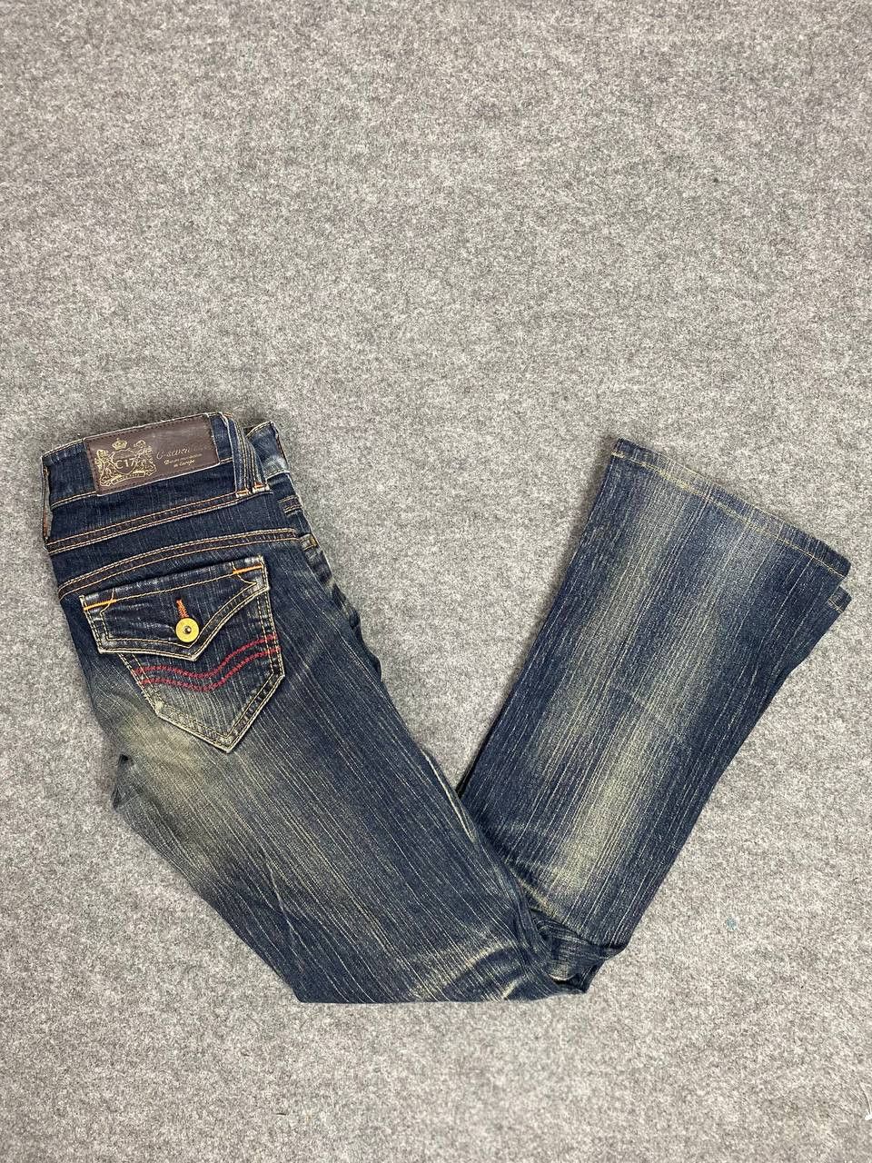 Japanese Brand c-17 japanese brands bootcut flare distressed denim Size 30" / US 8 / IT 44 - 2 Thumbnail
