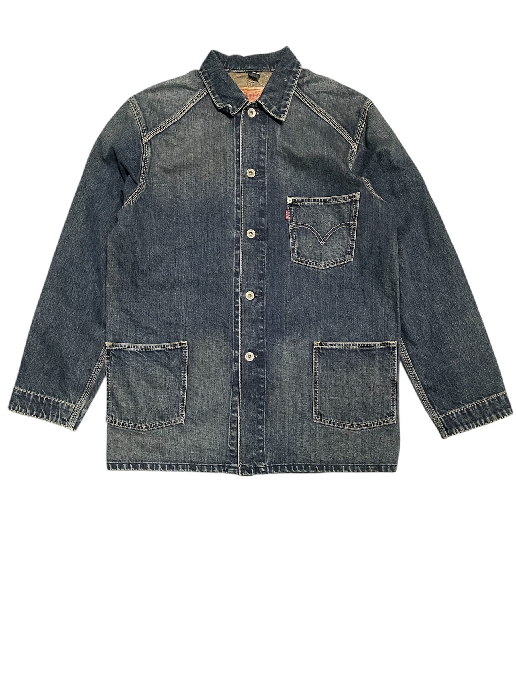 Levi's Vintage Y2K Levis Denim Chore Jacket Size US M / EU 48-50 / 2 - 1 Thumbnail
