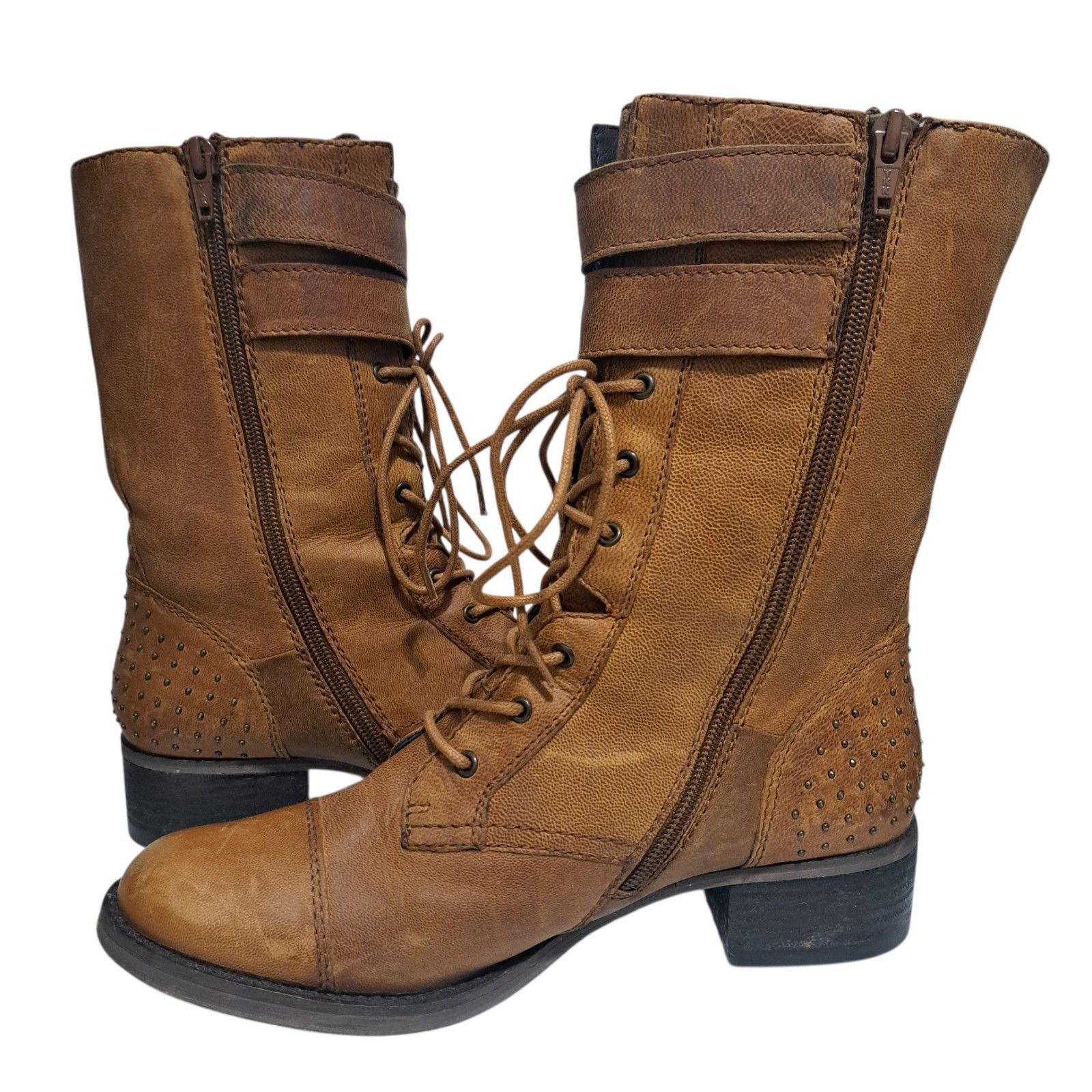 Steve Madden Steve Madden Lace Up Retro Buckle Military Combat Mid Calf B Size US 9 / IT 39 - 12 Thumbnail