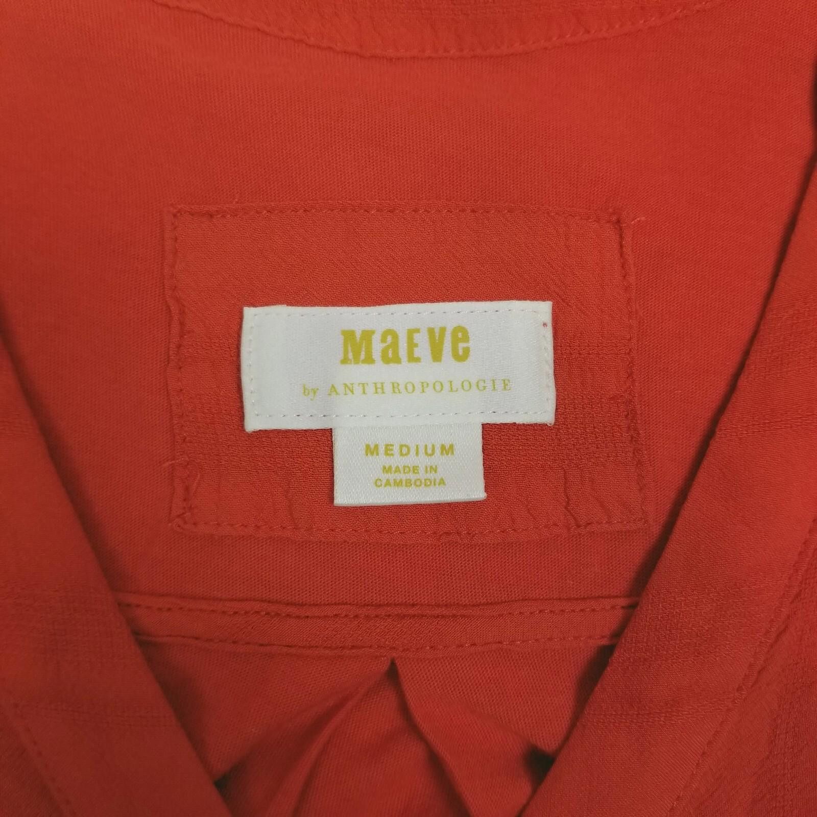 Anthropologie Anthropologie Maeve Colonsay Tank Top Blouse Orange Medium Size M / US 6-8 / IT 42-44 - 7 Thumbnail
