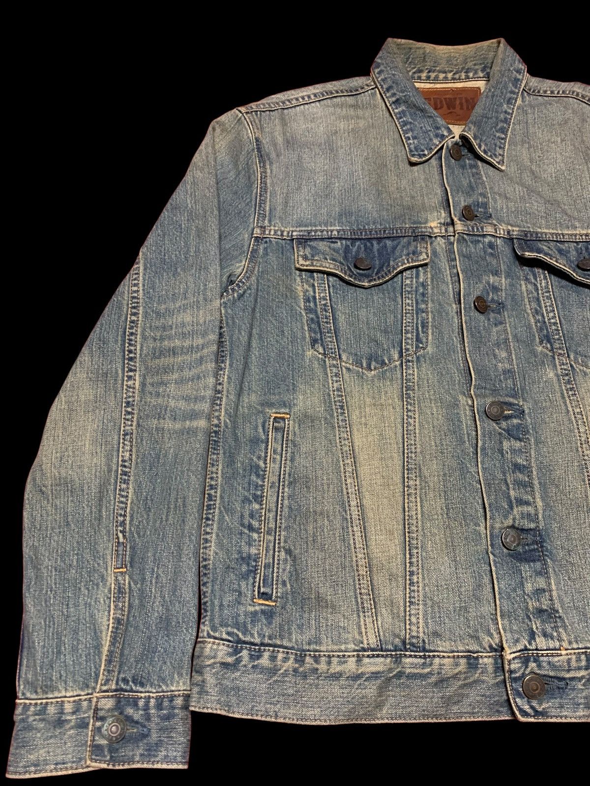 Edwin Vintage EDWIN Japanese Denim International Basic jacket Size US L / EU 52-54 / 3 - 3 Thumbnail