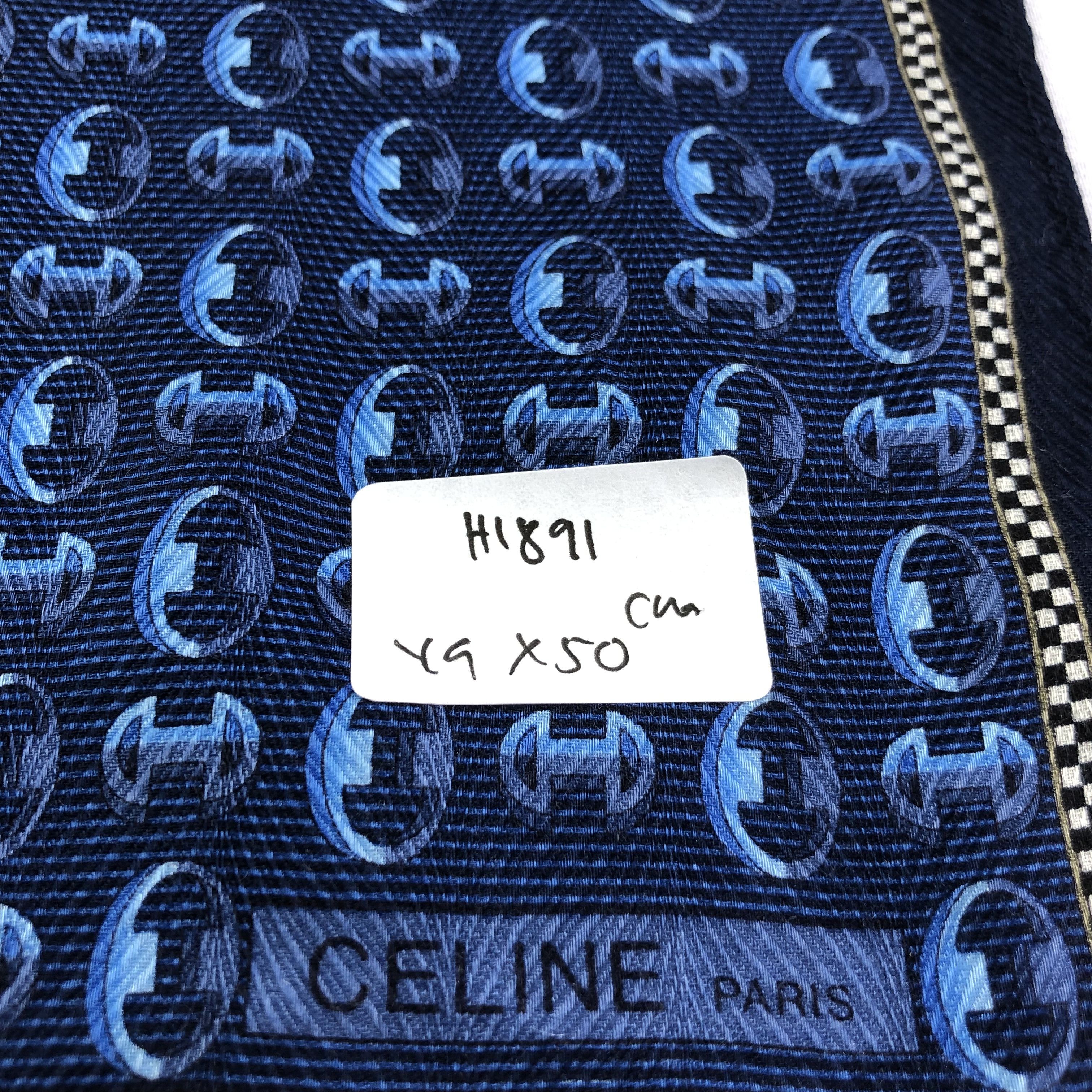 Celine × Vintage Celine Luxury Handkerchief Neckerchief Bandana H1891 Size ONE SIZE - 5 Thumbnail